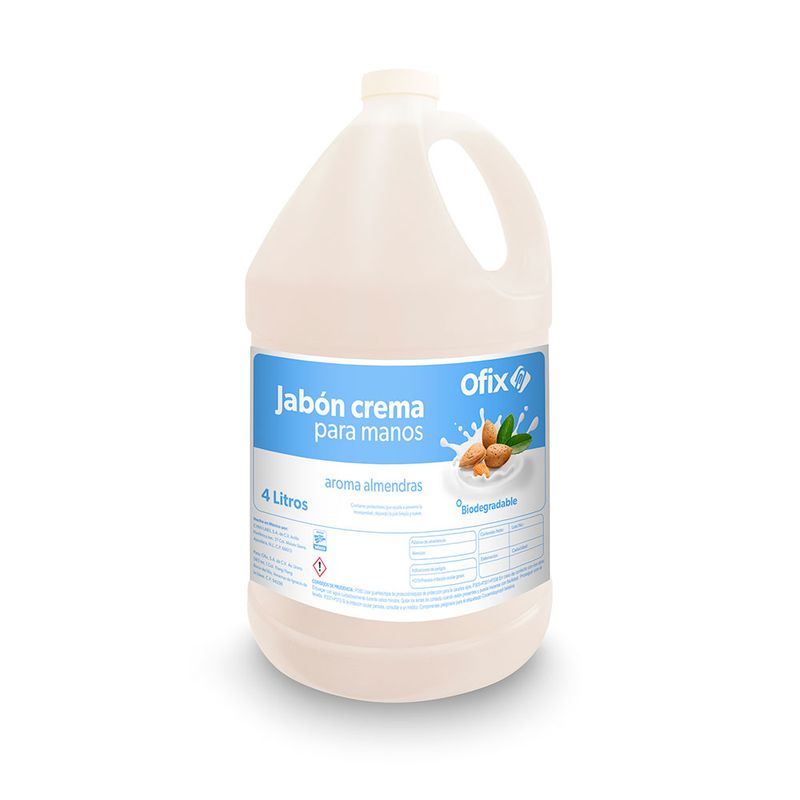 14778 - JABON LIQUIDO DE MANOS CREMA DE ALMENDRA OFIX 4 LT