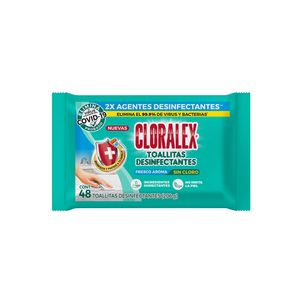 Toallas Humedas Desinfectantes Cloralex Paquete Con 48 569