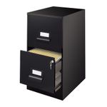 21536 - ARCHIVERO METAL 2 GAV 18" NEGRO CARTA