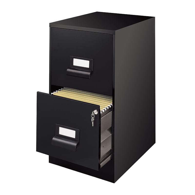 21536 - ARCHIVERO METAL 2 GAV 18" NEGRO CARTA