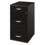 21567 - ARCHIVERO ORGANIZADOR DE METAL 2 GAVETAS 1 CAJON COLOR NEGRO