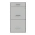11565 - ARCHIVERO ORGANIZADOR DE METAL 2 GAVETAS 1 CAJON PLATA