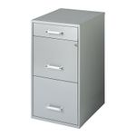 21569 - ARCHIVERO ORGANIZADOR DE METAL 2 GAVETAS 1 CAJON PLATA