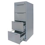 ARCHIVERO METAL 4 GAV 24" ALUMINIO CROMO OFICIO