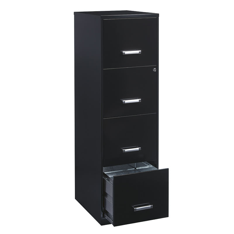 ARCHIVERO METAL 4 GAV 18" NEGRO CARTA