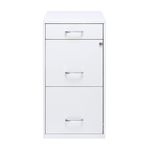 21582 - ARCHIVERO ORGANIZADOR DE METAL 2 GAVETAS 1 CAJON COLOR BLANCO