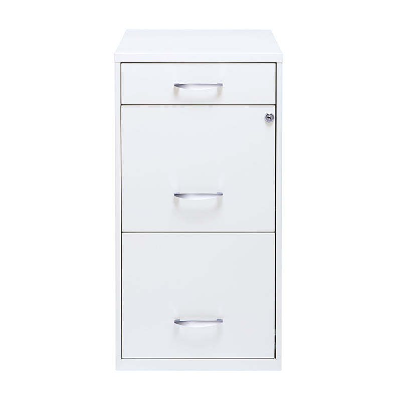 21582 - ARCHIVERO ORGANIZADOR DE METAL 2 GAVETAS 1 CAJON COLOR BLANCO