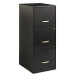 11480 - ARCHIVERO METAL 3 GAV 24" NEGRO CARTA