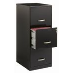 21583 - ARCHIVERO METAL 3 GAV 24" NEGRO CARTA