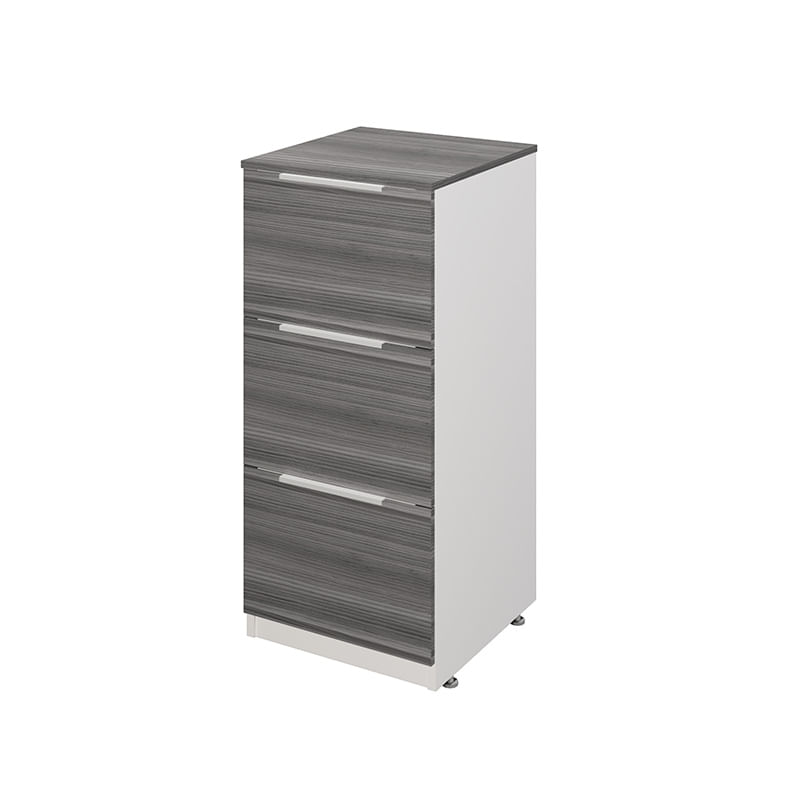 11571 - ARCHIVERO VERTICAL 3 GAVETAS CENIZO/BLANCO