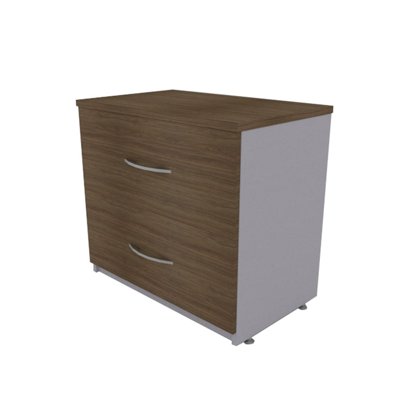 11503 - ARCHIVERO HORIZONTAL 2 GAVETAS ROBLE GRIS