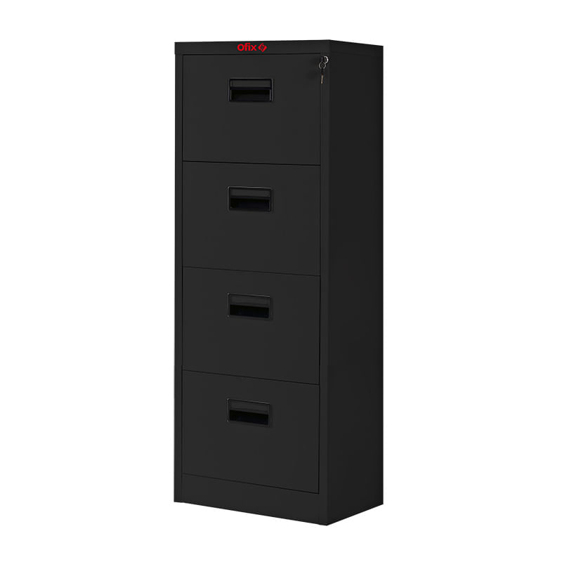 11493 - ARCHIVERO METAL 4 GAV 22" NEGRO OFICIO