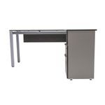 46015 - CONJUNTO EJECUTIVO ESCRITORIO RECTO CON PEDESTAL 1 50 MT STORM GRIS