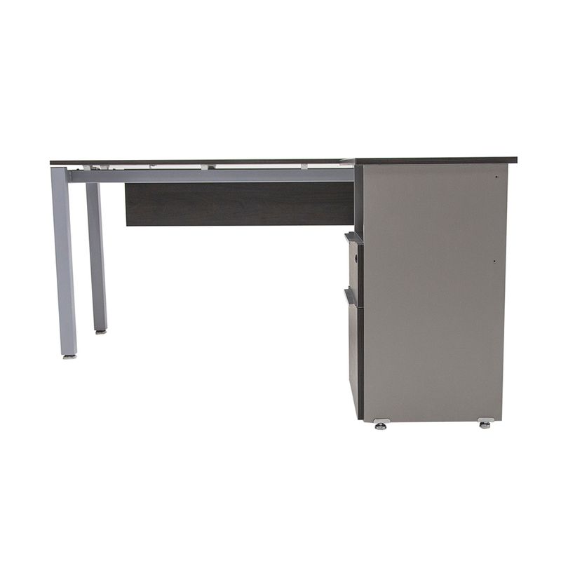 46015 - CONJUNTO EJECUTIVO ESCRITORIO RECTO CON PEDESTAL 1 50 MT STORM GRIS