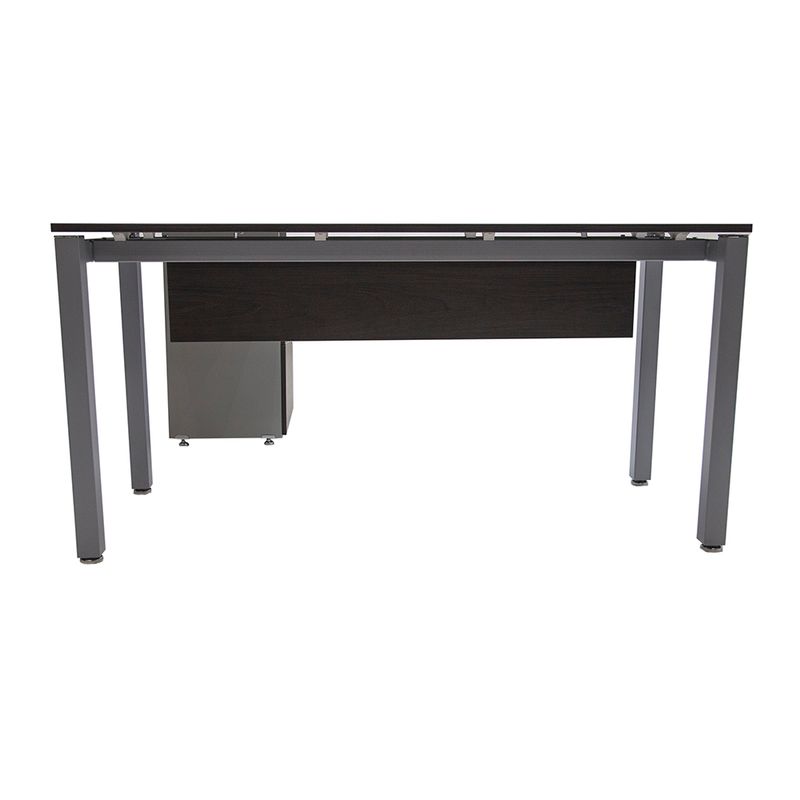 46017 - CONJUNTO EJECUTIVO ESCRITORIO RECTO CON PEDESTAL 1 50 MT STORM GRIS