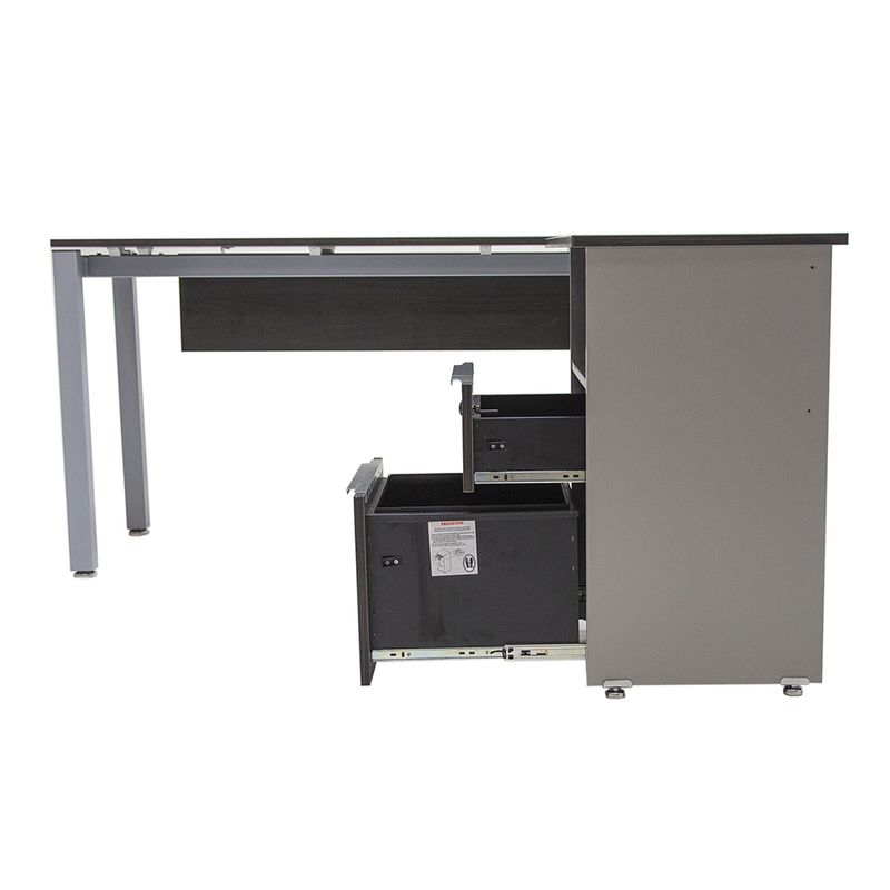 46019 - CONJUNTO EJECUTIVO ESCRITORIO RECTO CON PEDESTAL 1 50 MT STORM GRIS