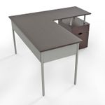 10390 - ESCRITORIO TIPO L THORINO CON ARCHIVERO WENGUE 1 40 X 1 40