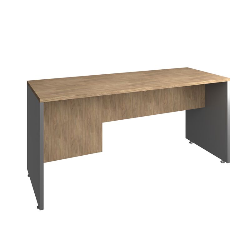 46035 - ESCRITORIO RECTO 1 20MT CON PEDESTAL ROBLE/GRIS