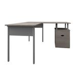 ESCRITORIO TIPO L THORINO CON ARCHIVERO CENIZO 140 X 140