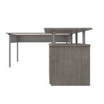 ESCRITORIO TIPO L THORINO CON ARCHIVERO CENIZO 140 X 140