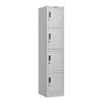 12530 - LOCKER 4 PTAS 185X38X45 CM C/PORTACANDADO GRIS ACERO