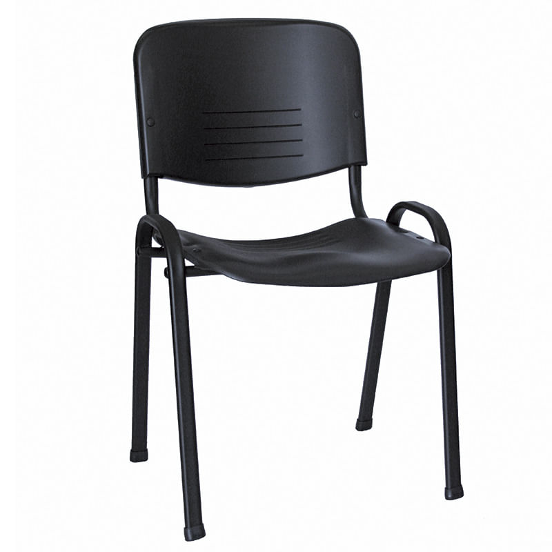 12633 - SILLA VISITA SIN BRAZOS PLASTICA NOVAISO NEGRO