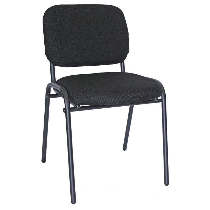 12727 - SILLA VISITA SIN BRAZOS TELA ECOVISITA NEGRO