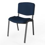 21947 - SILLA VISITA SIN BRAZOS TELA GENOVA AZUL PROFUNDO