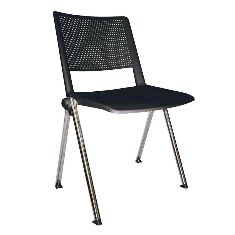 12710 - SILLA VISITA SIN BRAZOS POLIPROPILENO REVOLUTION NEGRA