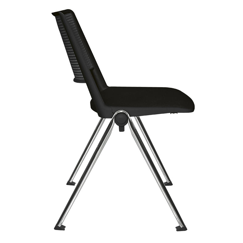 21997 - SILLA VISITA SIN BRAZOS POLIPROPILENO REVOLUTION NEGRA