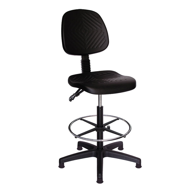 22024 - SILLA INDUSTRIAL SIN BRAZOS C/ARILLO CROMADO CON REGATONES