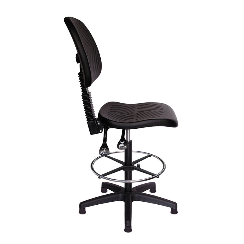 22025 - SILLA INDUSTRIAL SIN BRAZOS C/ARILLO CROMADO CON REGATONES