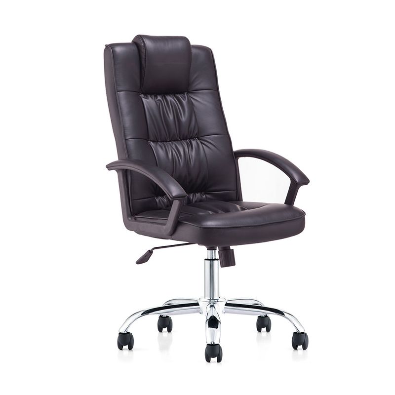 12958 - SILLON EJECUTIVO RESPALDO ALTO VINIPIEL NEGRO