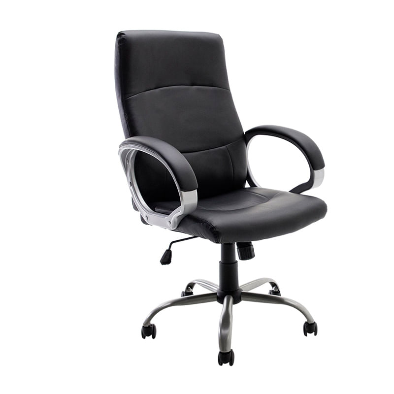 22168 - SILLON EJECUTIVO RESPALDO ALTO PIEL/VINIL NEGRO KLAVE