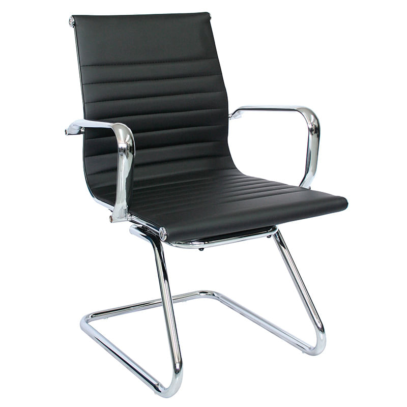 12991 - SILLON EJECUTIVO VISITA VINIPIEL GOETZ NEGRO