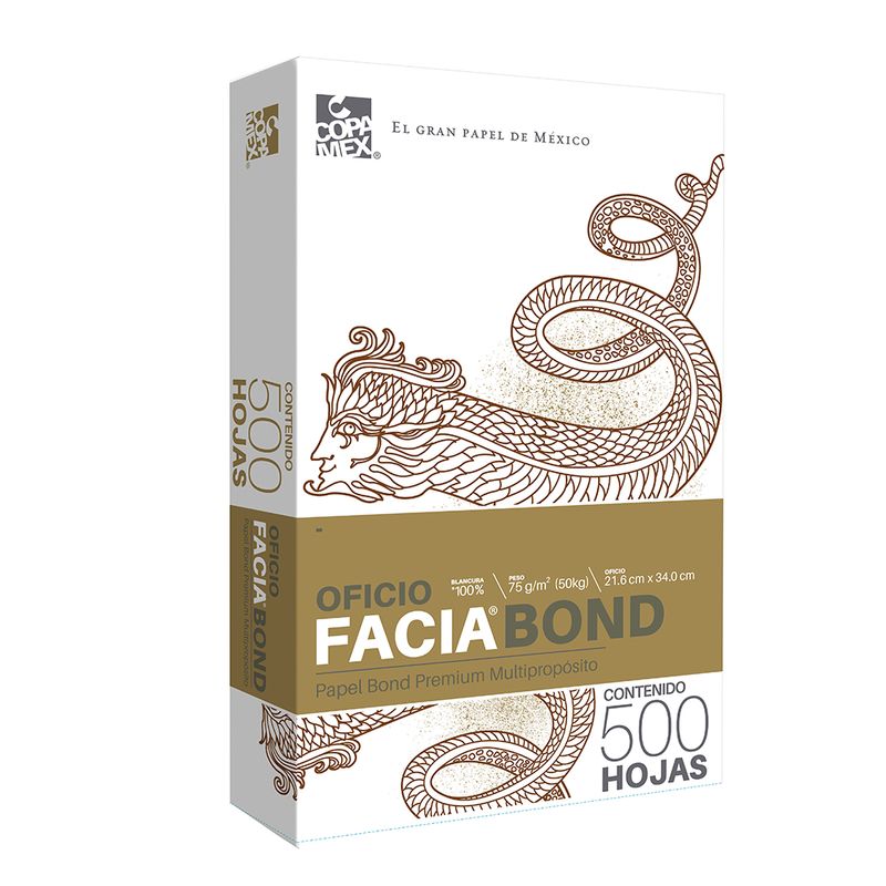 12883 - PAPEL FACIA OFICIO BLANCO 50K C/500HJS