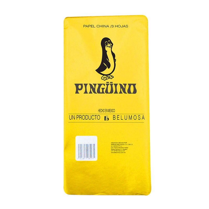 11947 - PAPEL CHINA AMARILLO CANA 50X75CM CON 3