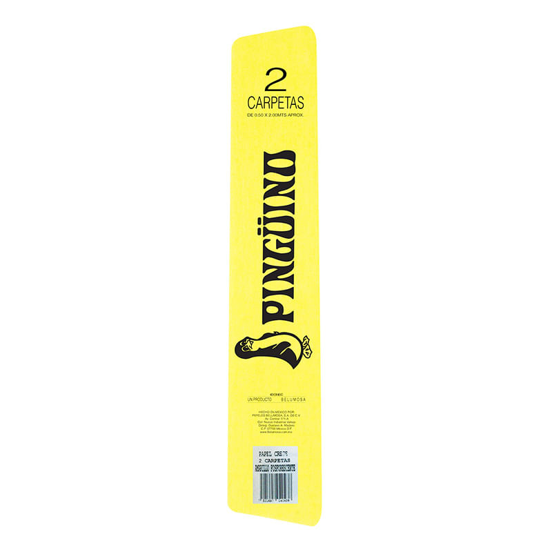 12418 - PAPEL CREPE AMARILLO FLUORESCENTE  50X1 90CM CON 2