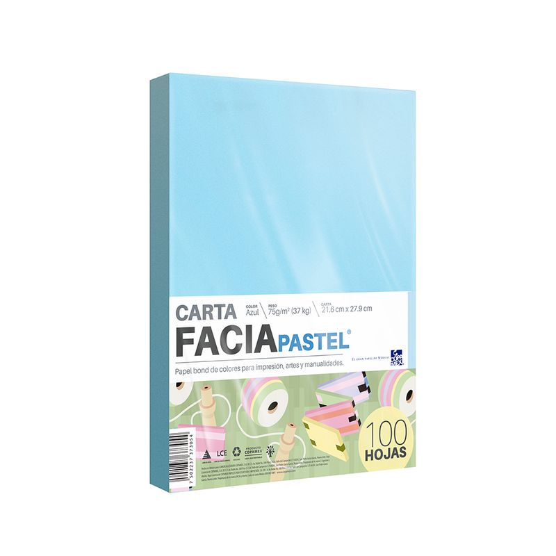 11209 - PAPEL CARTA PASTEL AZUL 37K C/100HJS
