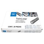11554 - ARILLO METALICO 3/4" NEGRO 20PZAS TWIN LOOP