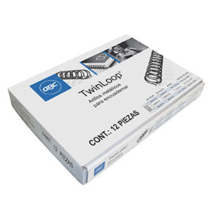 11550 - ARILLO METALICO 1" NEGRO 20PZAS TWIN LOOP