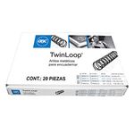 11582 - ARILLO METALICO 5/8" NEGRO 20PZAS TWIN LOOP