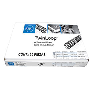 11582 - ARILLO METALICO 5/8" NEGRO 20PZAS TWIN LOOP