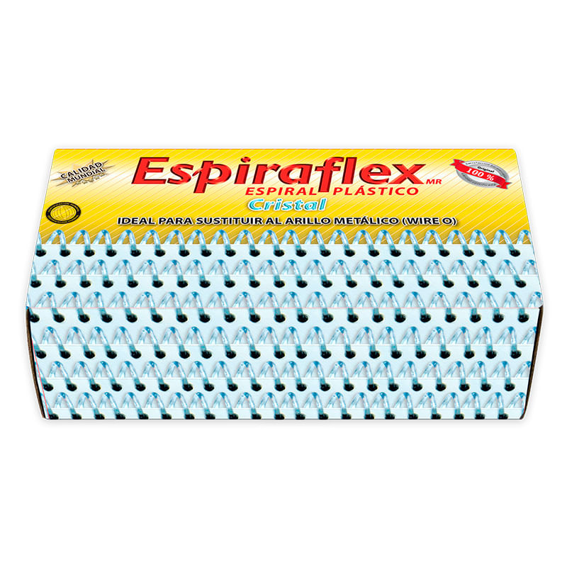 10576 - ESPIRAL PLASTICO 25MM CRISTAL CON 33PZAS ESPIRAFLEX