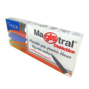 Marcador Para Pizarron Delg Surtidos Con 4 Magistral 301.84074