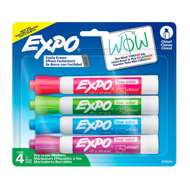 13683 - MARCADOR PARA PIZARRON FASHION CON 4 EXPO