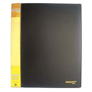 8640 - CARPETA CARTA CON 10 MICAS NEGRO