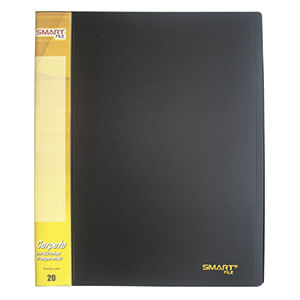8684 - CARPETA CARTA CON 20 MICAS NEGRO SOLIDO