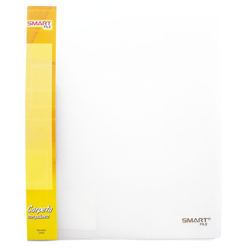 8810 - CARPETA PLASTICA CARTA CON PALANCA BLANCO TRANSPARENTE