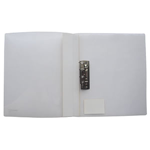 22319 - CARPETA PLASTICA CARTA CON PALANCA BLANCO TRANSPARENTE